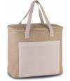 KI0354 Kimood Large Jute Cool Bag Natural colour image